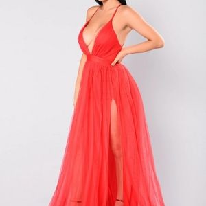 NEON PINK TULLE DRESS